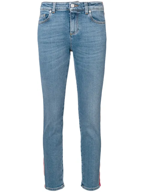 Alexander McQueen jean à bandes latérales contrastantes