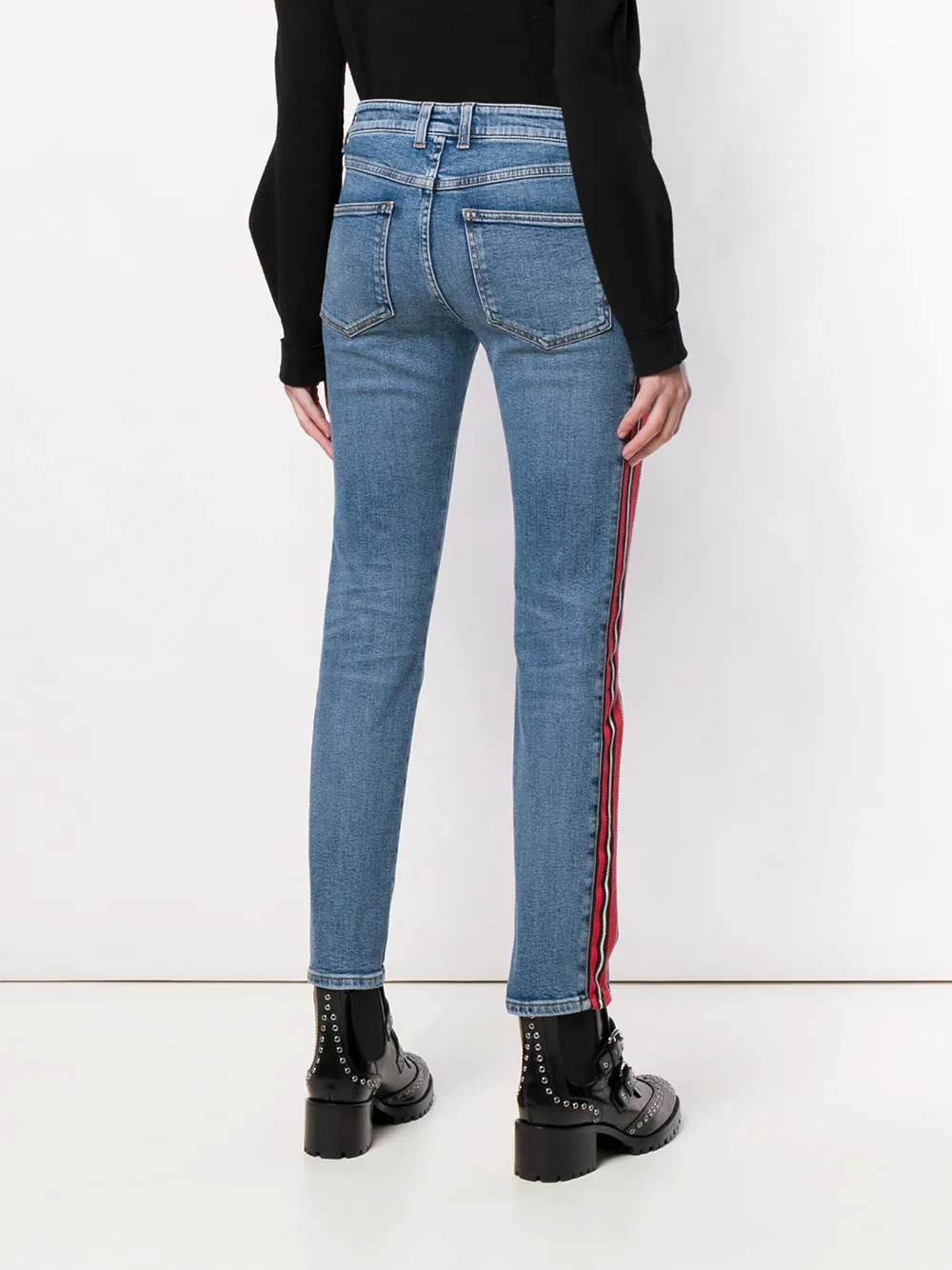 Alexander McQueen jeans met streep aan de zijkant Blauw