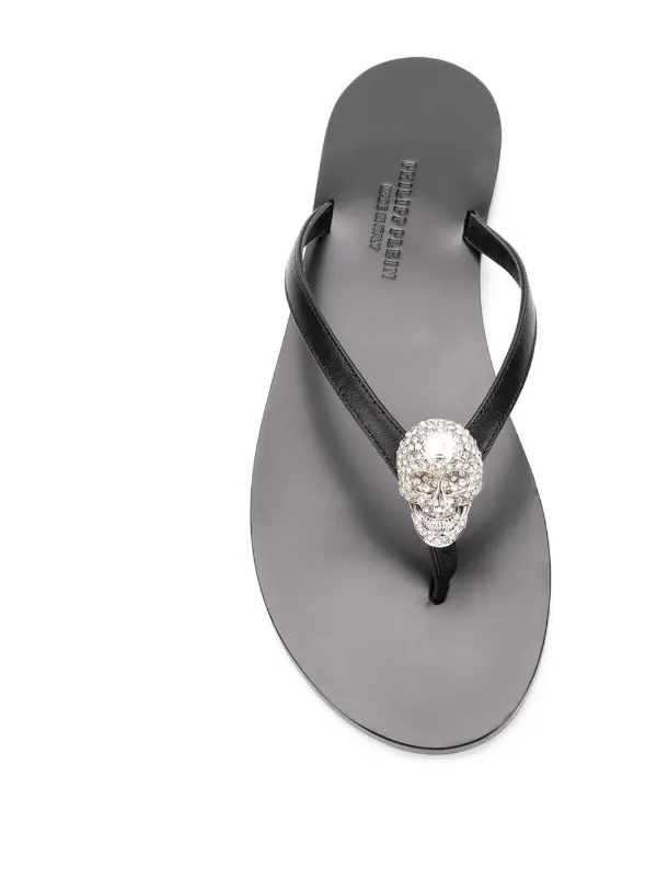 skull flip flops womens