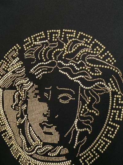 Versace studded medusa logo sweatshirt black | MODES