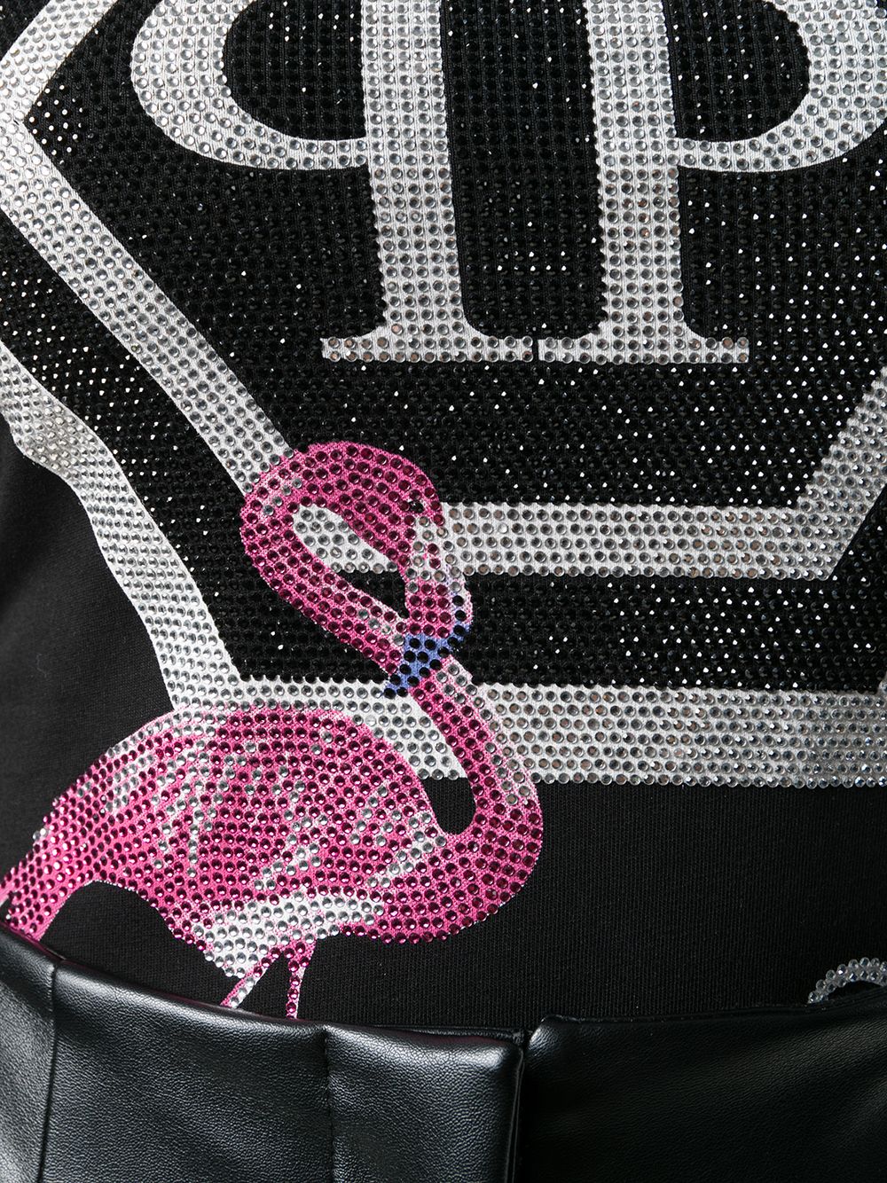 фото Philipp plein футболка с принтом фламинго и логотипа