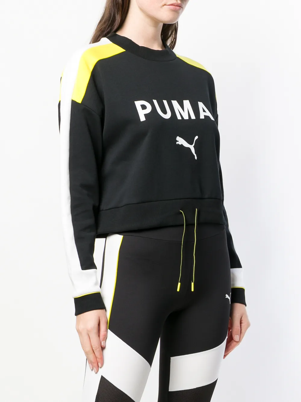  Puma Drawstring Logo Sweatshirt - Black 