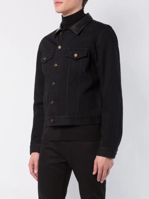 Saint Laurent Leather Collar Denim 