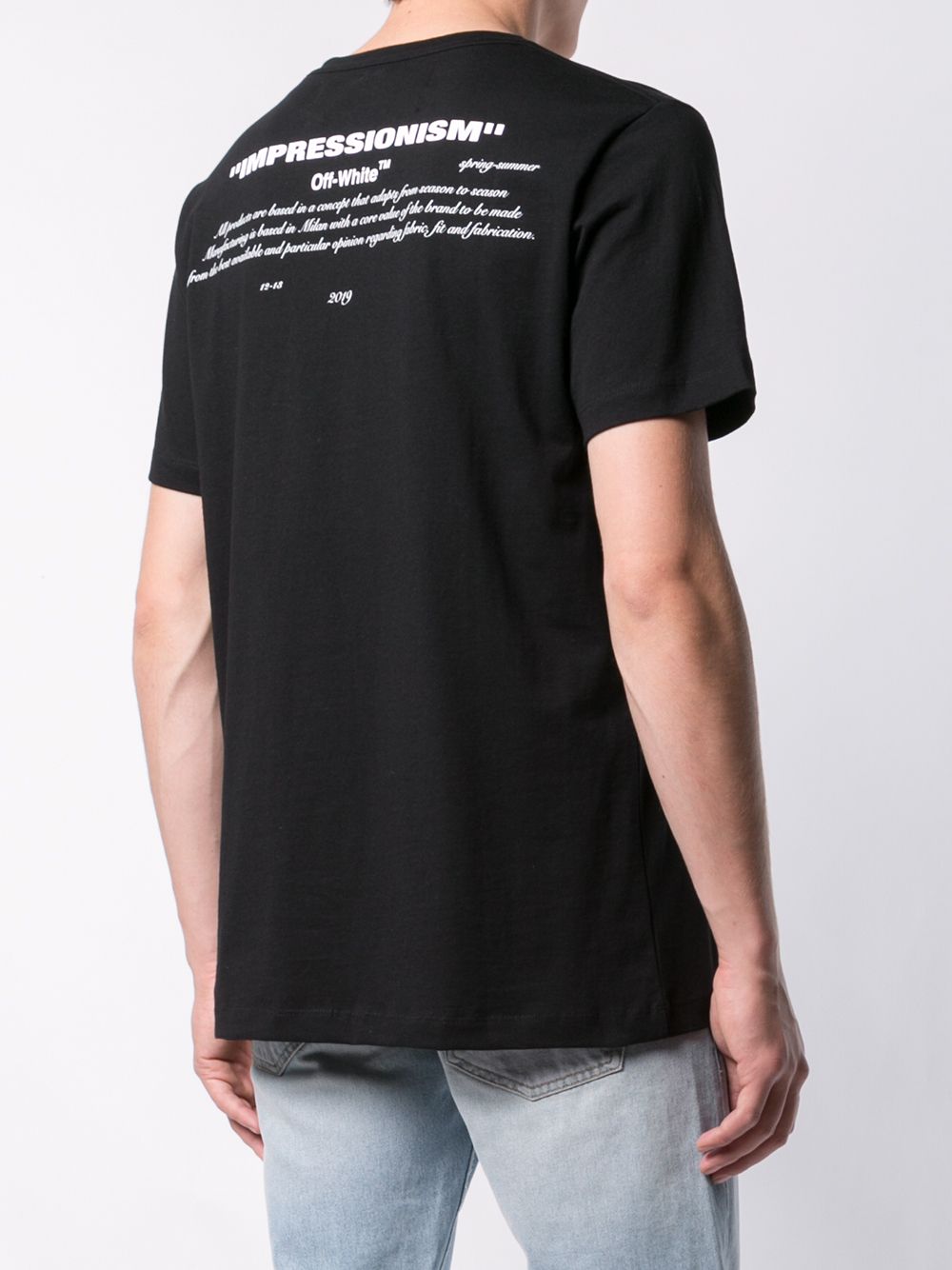 фото Off-White футболка с квадратным принтом спереди