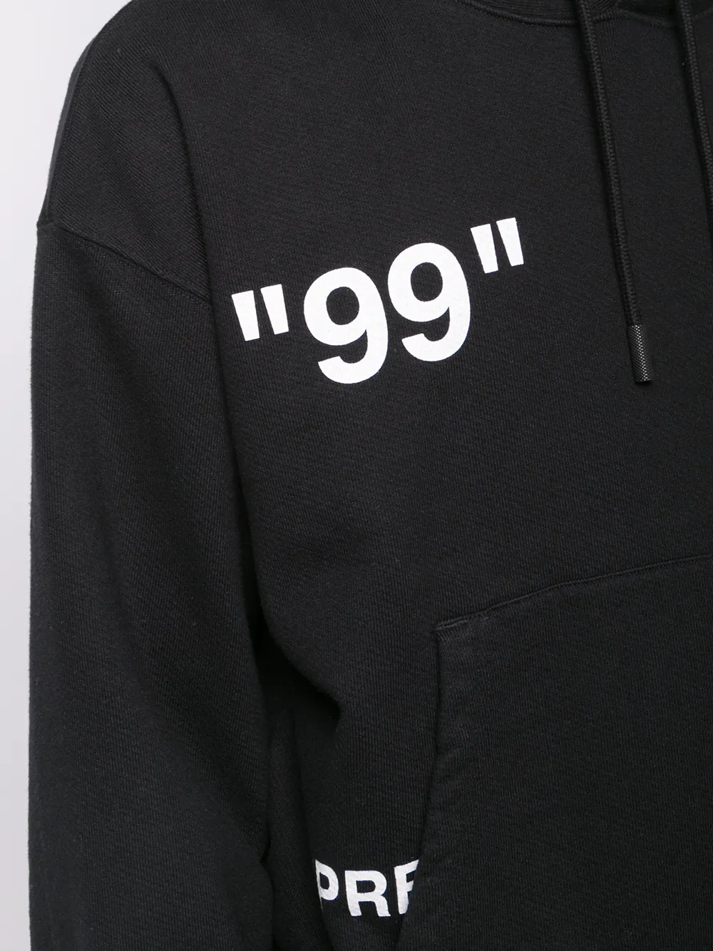 Off-White hooded sweatshirt Zwart