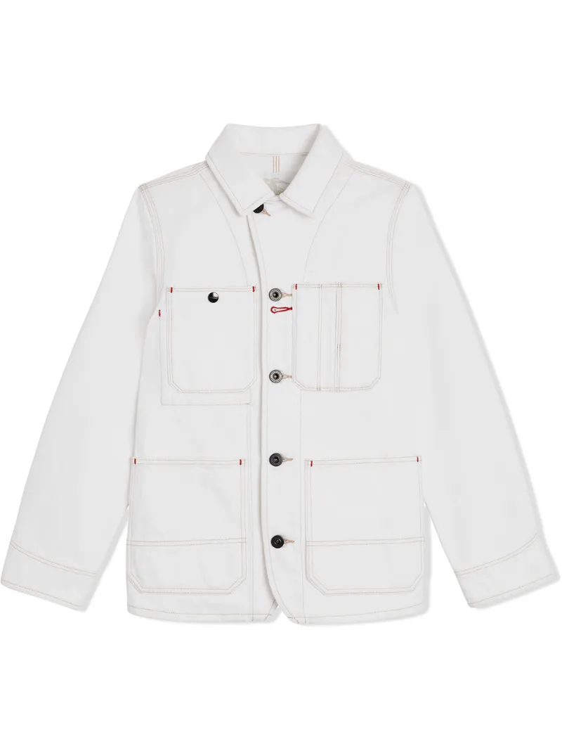 Burberry Kids джинсовая куртка с декоративной строчкой