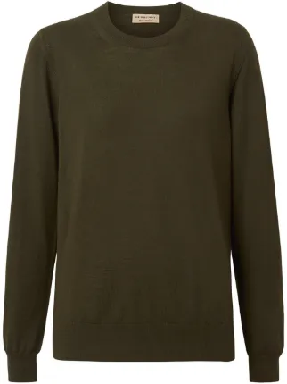 burberry vintage check detail merino wool sweater