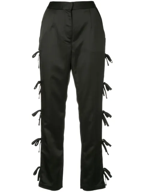 Self-Portrait bow tie straight trousers