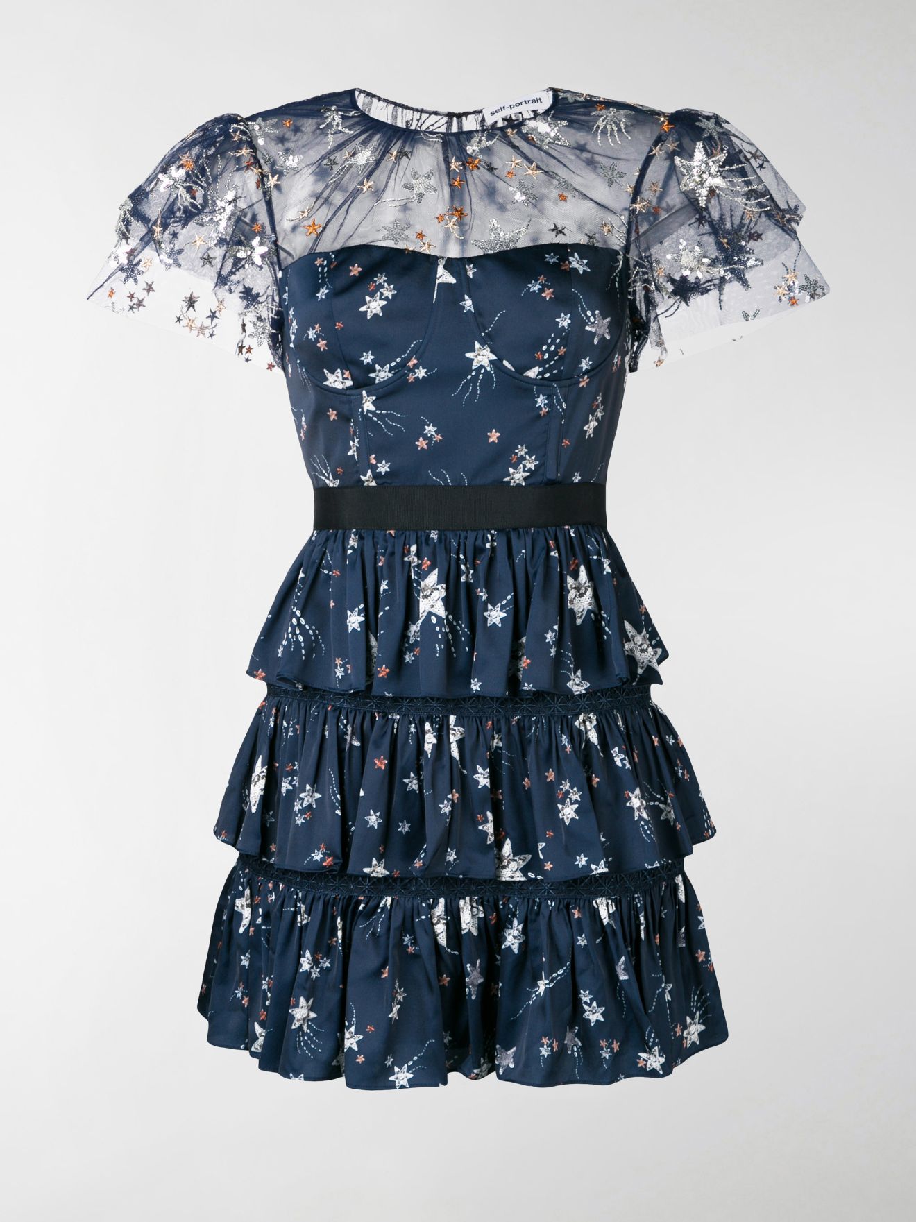 赤字超特価 SELF PORTRAIT - SELF PORTRAIT STAR-PRINTED DRESSの通販