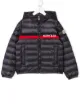 الصورة 1 من Moncler Kids معطف مبطن ومزين بخطوط بالشعار