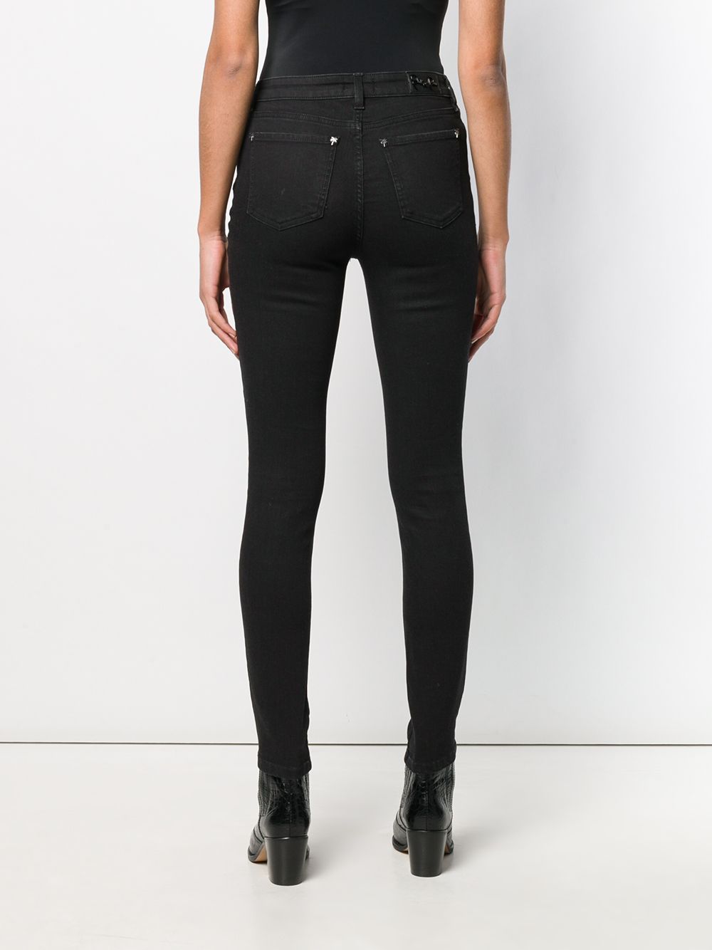 Philipp Plein gerafelde skinny jeans Zwart