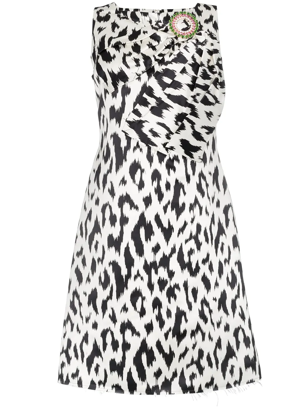 white cheetah dress