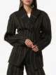 Mugler exaggerated waist striped blazer