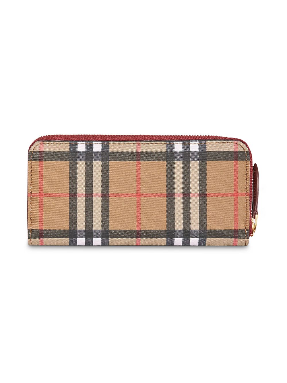 фото Burberry кошелек с круговой молнией в клетку vintage check