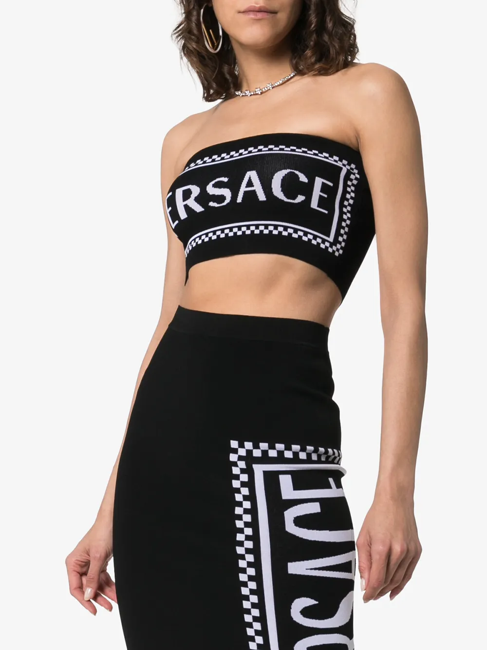 versace strapless top