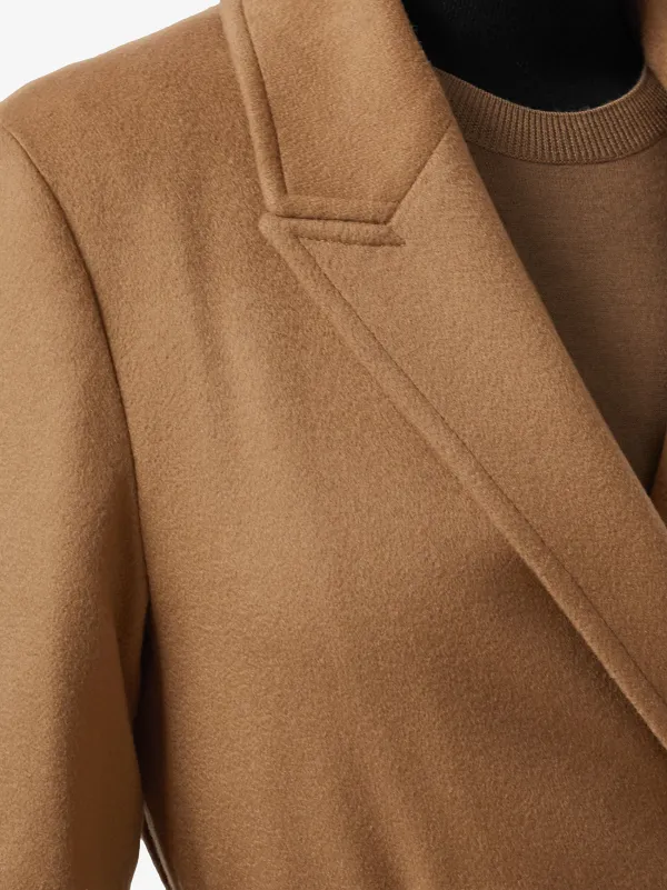 burberry peak lapel cashmere wrap coat