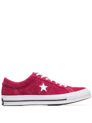 Converse Pink One Star Suede Sneakers - Farfetch