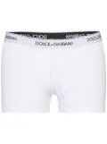 Dolce & Gabbana logo waistband cotton 2 pack boxer shorts - White