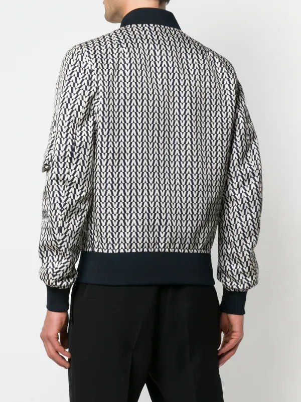Valentino Garavani ロゴプリント ボンバージャケット | ブルー