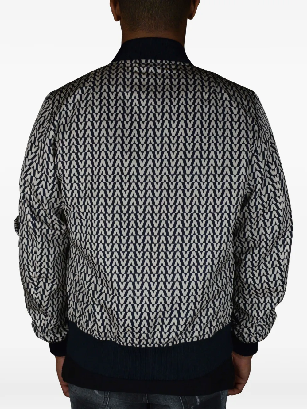 Valentino Garavani bomberjack met logoprint Blauw
