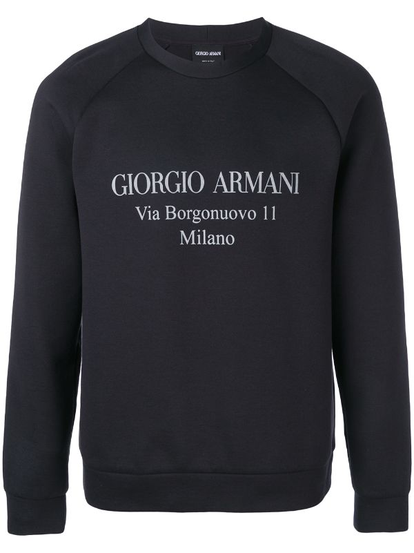 Shop Giorgio Armani logo sweatshirt with Express Delivery - FARFETCH