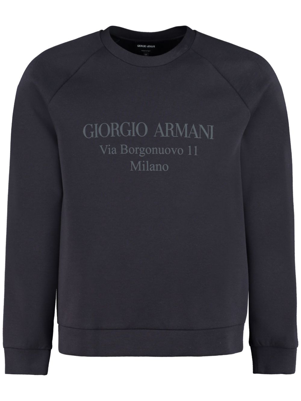 Giorgio Armani logo-print cotton-blend sweatshirt - Blue