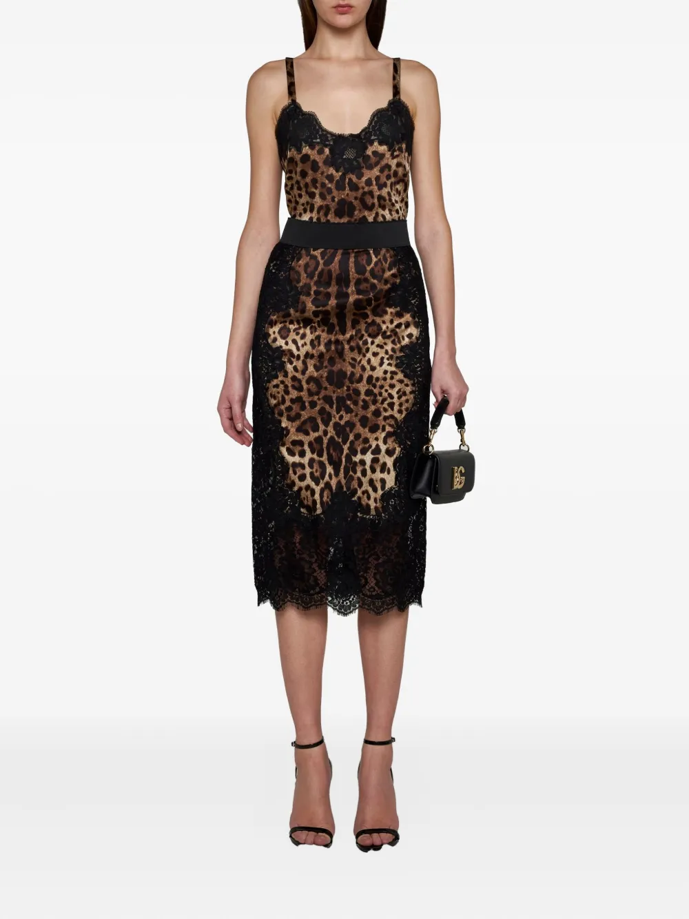 Dolce & Gabbana leopard-print satin midi skirt | Pencil Skirts | Image 2