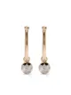 Image 1 of Hum 18kt yellow gold large hanging diamond earrings