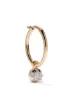 Hum 18kt yellow gold large hanging diamond earrings