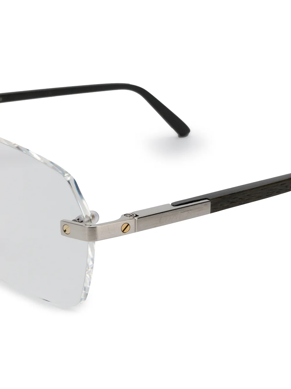 Cartier Eyewear Santos De Cartier Glasses Farfetch
