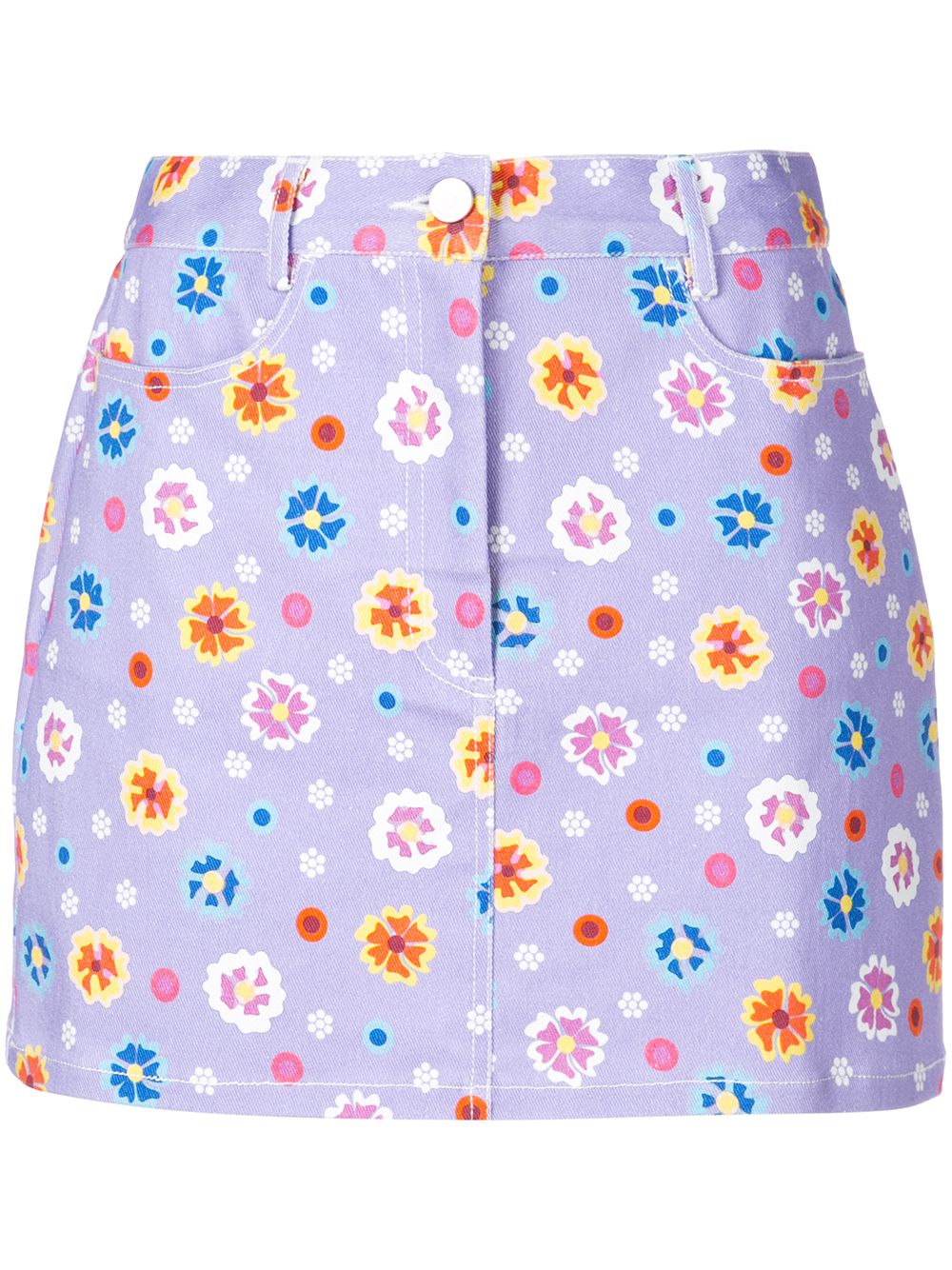 floral print a-line skirt