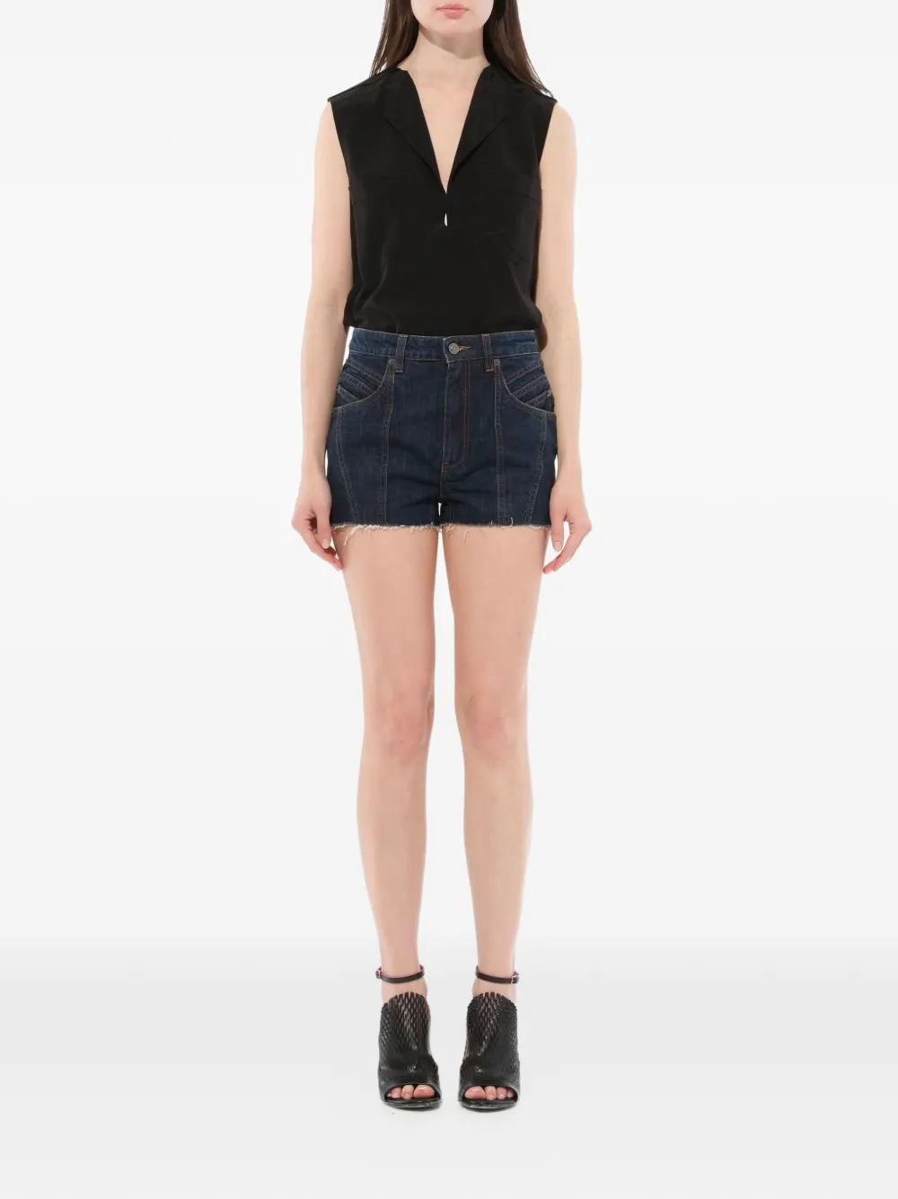  Givenchy Pantalones Vaqueros Cortos Clásicos - Azul 