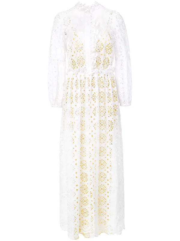 dvf embroidered dress