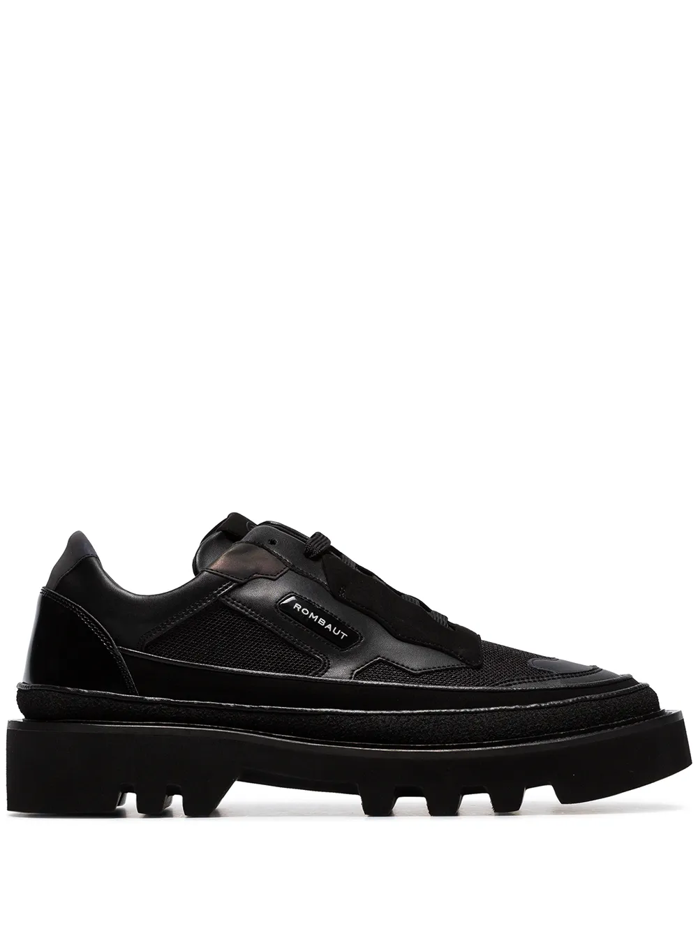 Rombaut Sneakers ROMBAUT BLACK PROTECT HYBRID VEGAN LEATHER LOW-TOP SNEAKERS