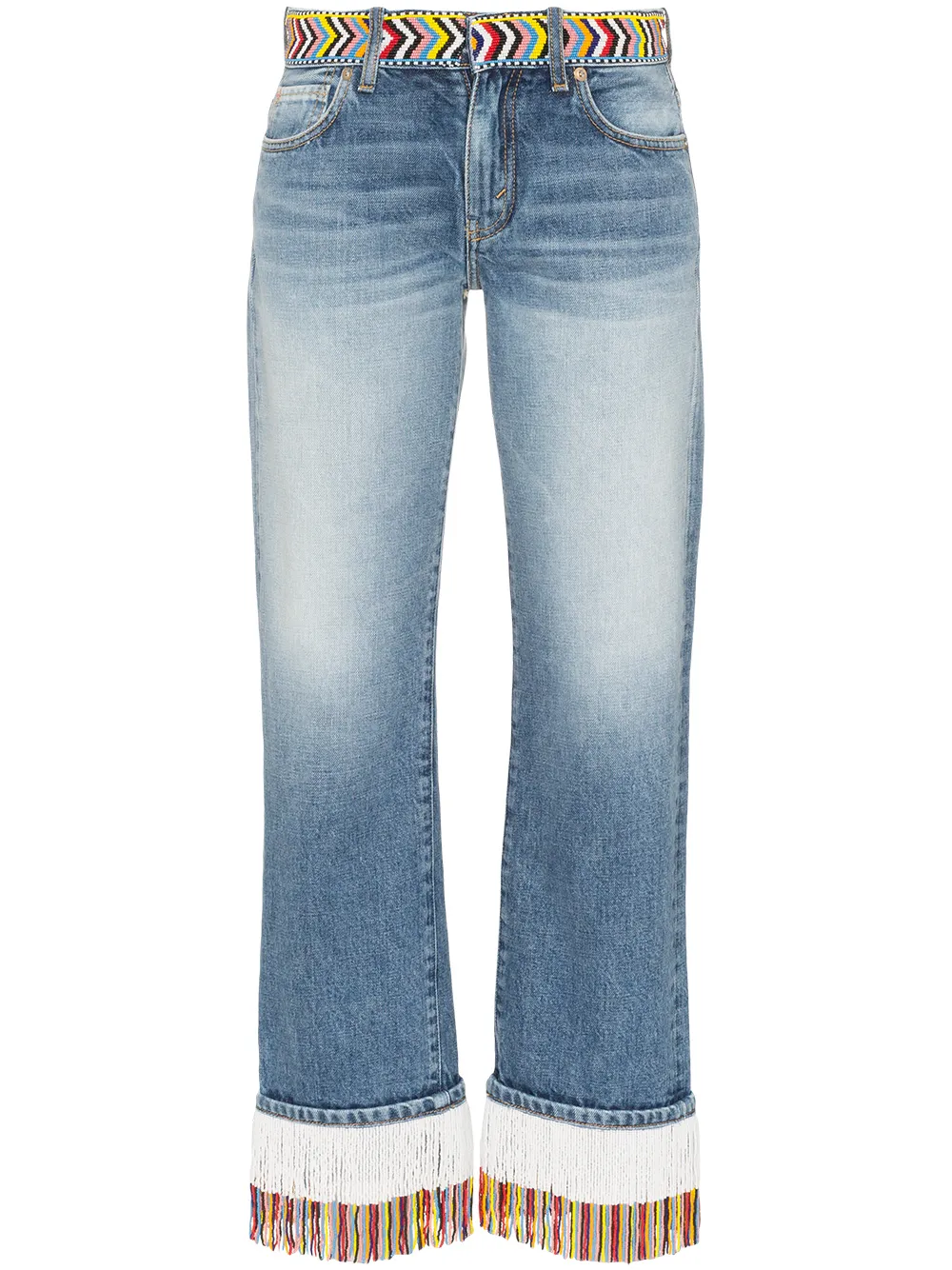 Alanui джинсы бойфренды с бахромой