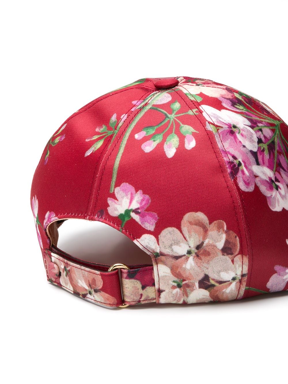 Shop Gucci Floral Print Cap In Rot