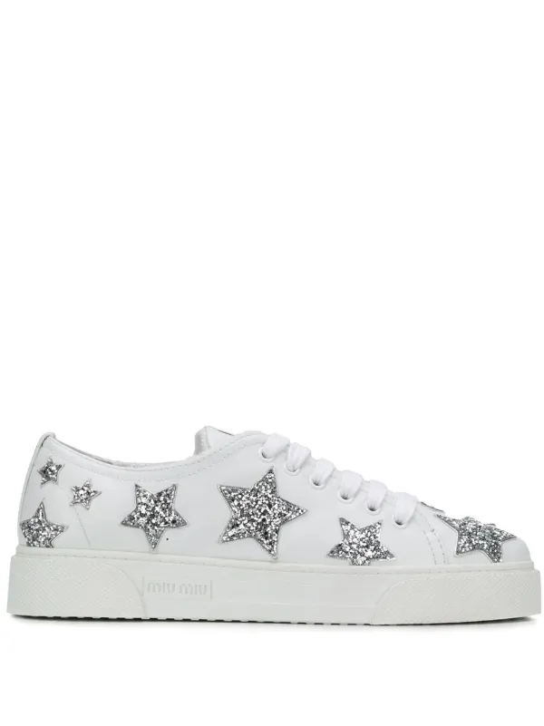 white sneakers with stars