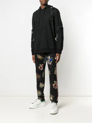 pantalones de chándal con motivo de coronas