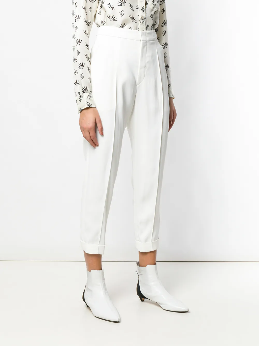 ISABEL MARANT Prissa broek met taps toelopende pijpen Wit
