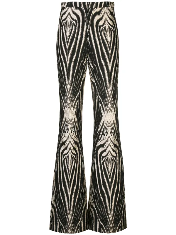 zebra flare trousers