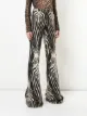 Christian Siriano zebra print flared trousers