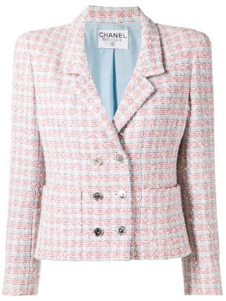 CHANEL Pre-Owned Tweed Boucle Jacket - Farfetch