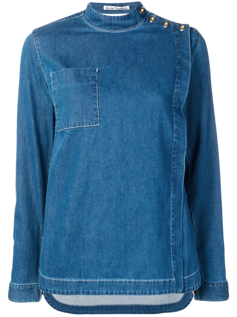 Acne Studios рубашка асимметричного кроя