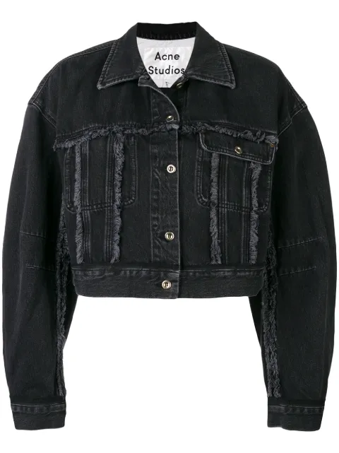 acne studios black denim jacket