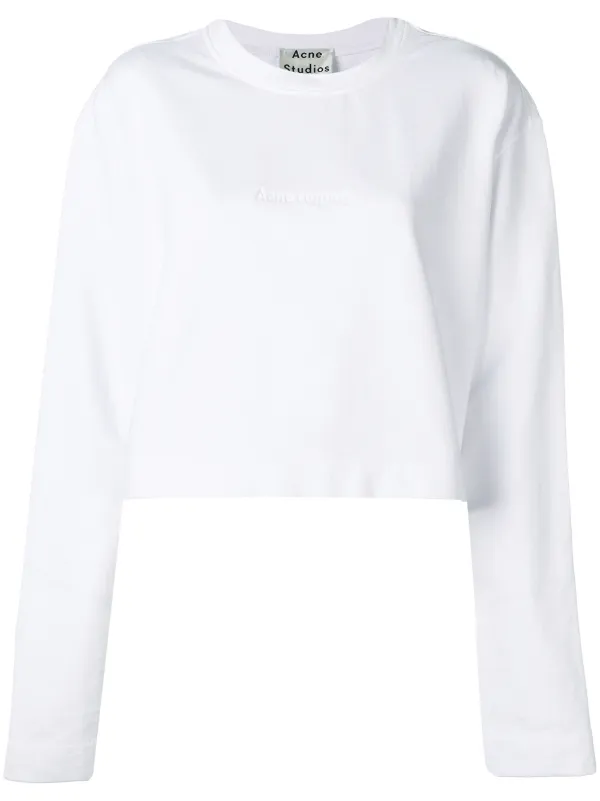 white zip up hoodie cropped