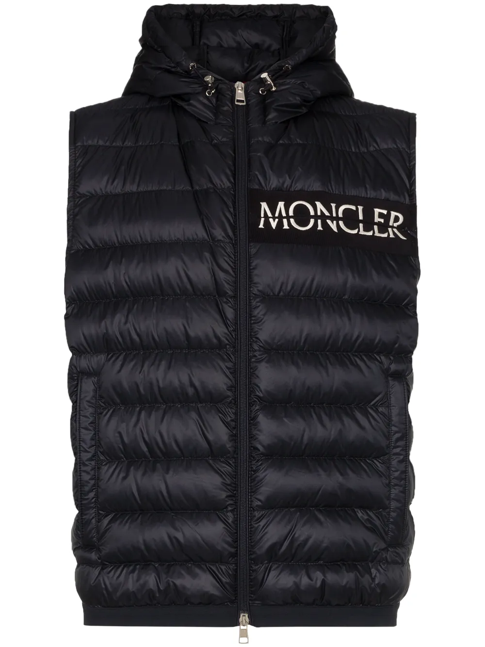 moncler with writing on hood