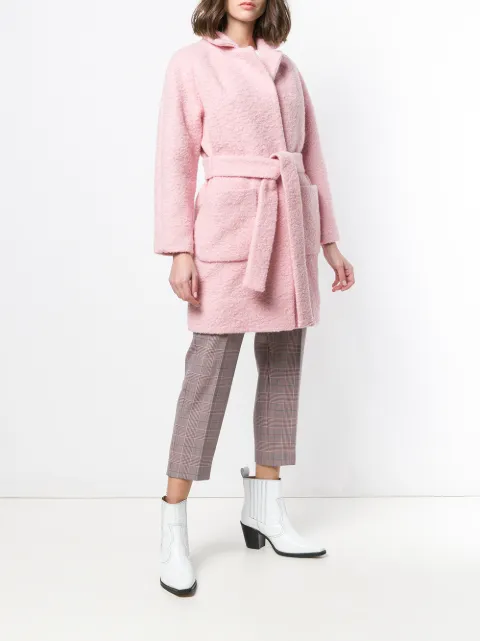 Ganni Wrap Style Coat In 1542 Fenn