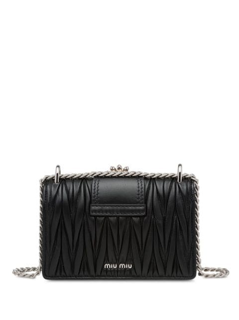 Shop Miu Miu Miu Lady matelassé shoulder bag with Express Delivery ...