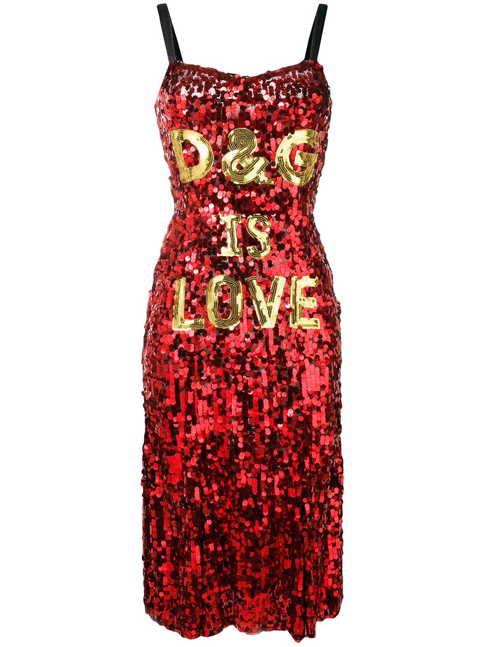 фото Dolce & gabbana платье d&g is love с пайетками