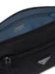Prada logo plaque travel pouch